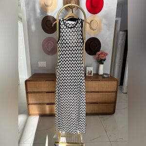 NWT Curaae by ELLIATT Black and White Patterned Maxi Dress